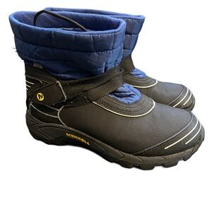 Merrell Kids' Black and Blue Snow Boots